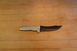 Handmade Blade With Metal Contoured Handles